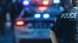 NEW YORK, USA - 01 MAY, 2020: Police officers performing his duties on the streets of Manhattan.