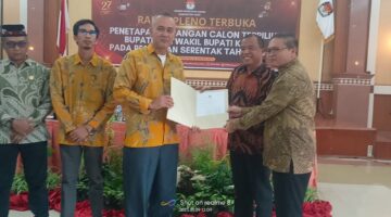 KPU Karo Tetapkan Brigjen Pol (Purn) DR.dr.Antonius Ginting,Sp.OG,M.Kes dan Komando Tarigan,S.P Menjadi Bupati dan Wakil Bupati Terpilih Periode 2025-2030