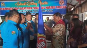 Karang Taruna Gurusinga Dilantik ! Kepala Desa dan Ketua Karanĝ Taruna Berastagi Berharap Berperan Aktif Perangi Judi dan Narkoba