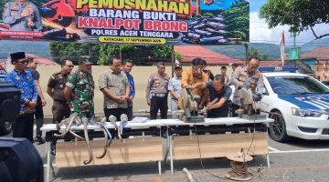Polres Agara Musnahkan 105 Knalpot Blong, Kapolres: Penindakan Beri Efek Edukasi