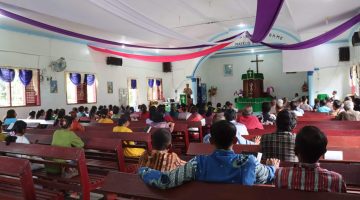 Kapolres Aceh Tenggara diwakili Wakapolres Hadiri Kegiatan Minggu Kasih di HKBP Maranatha,, Ajak Jemaat Jaga Kamtibmas